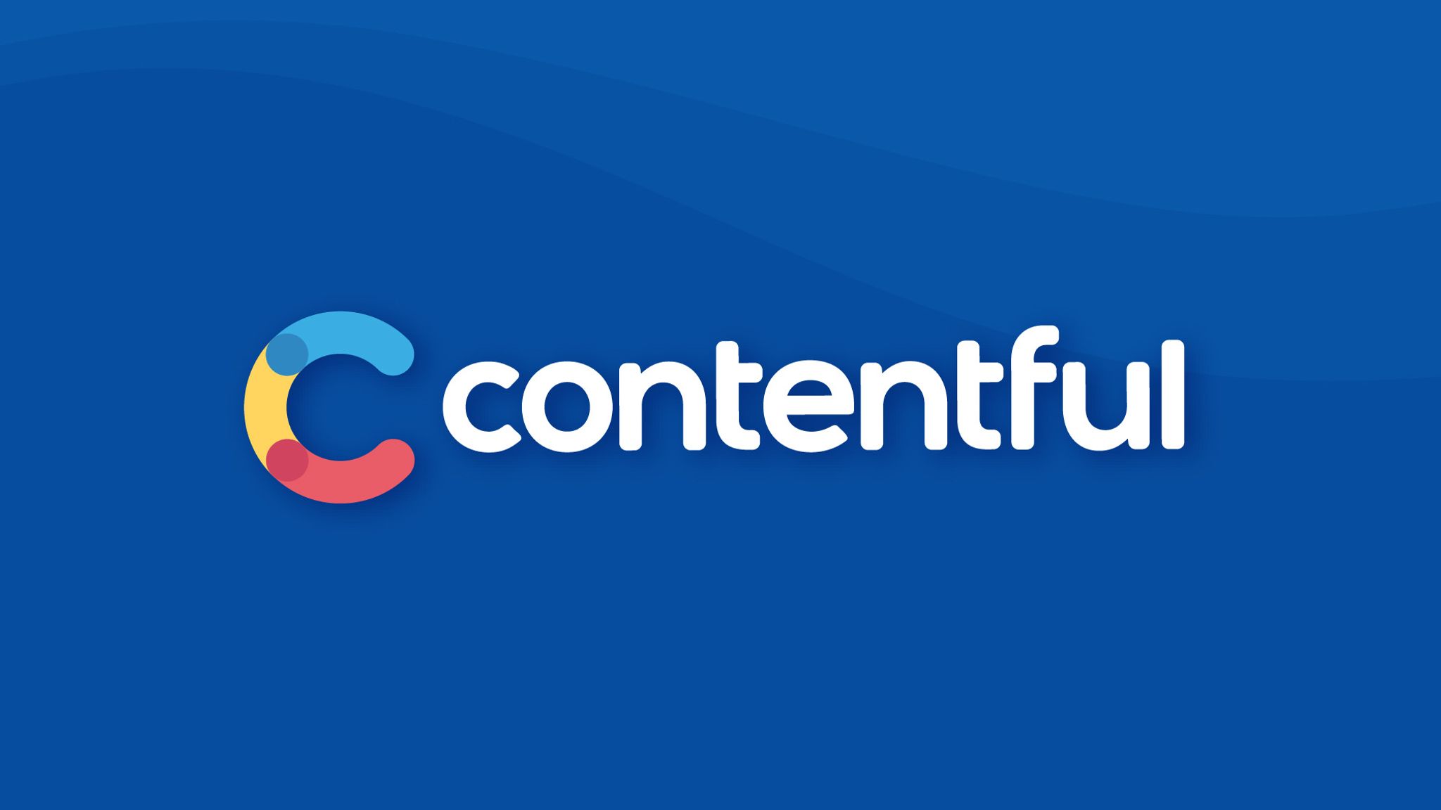 Contentful logo on blue background