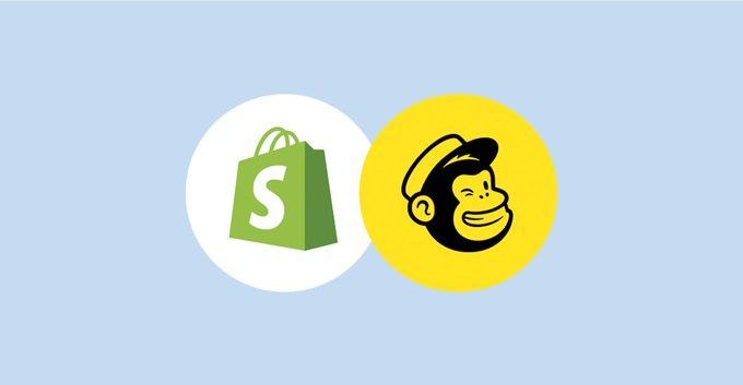 MailChimp and Shopify logos