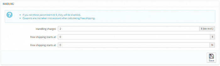 PrestaShop Shipping